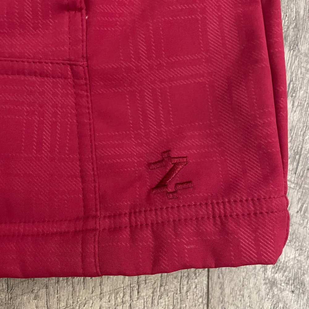 IZOD PerformX Womens Red Plaid Hooded Softshell Jacket Fleece Lined Size S - Picture 6 of 11